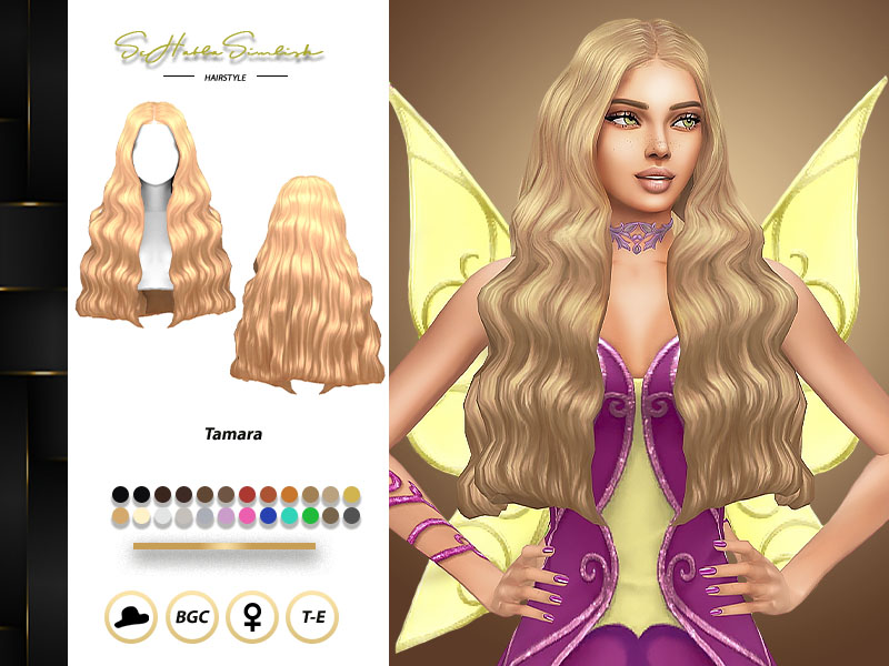 sehablasimlish - Tamara Hairstyle для Симс 4. Скачать мод