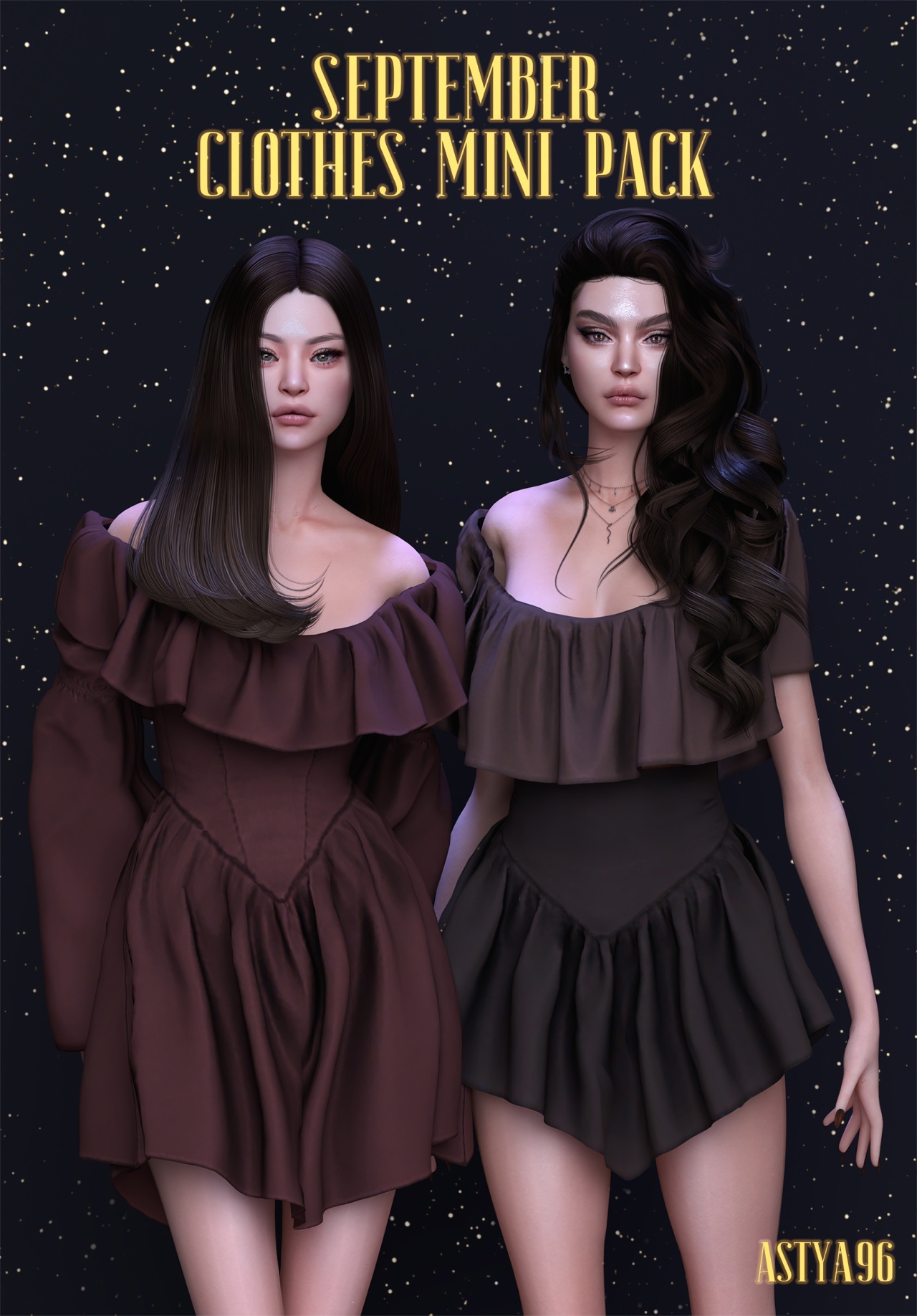 September Clothes Mini Pack для Симс 4. Скачать мод