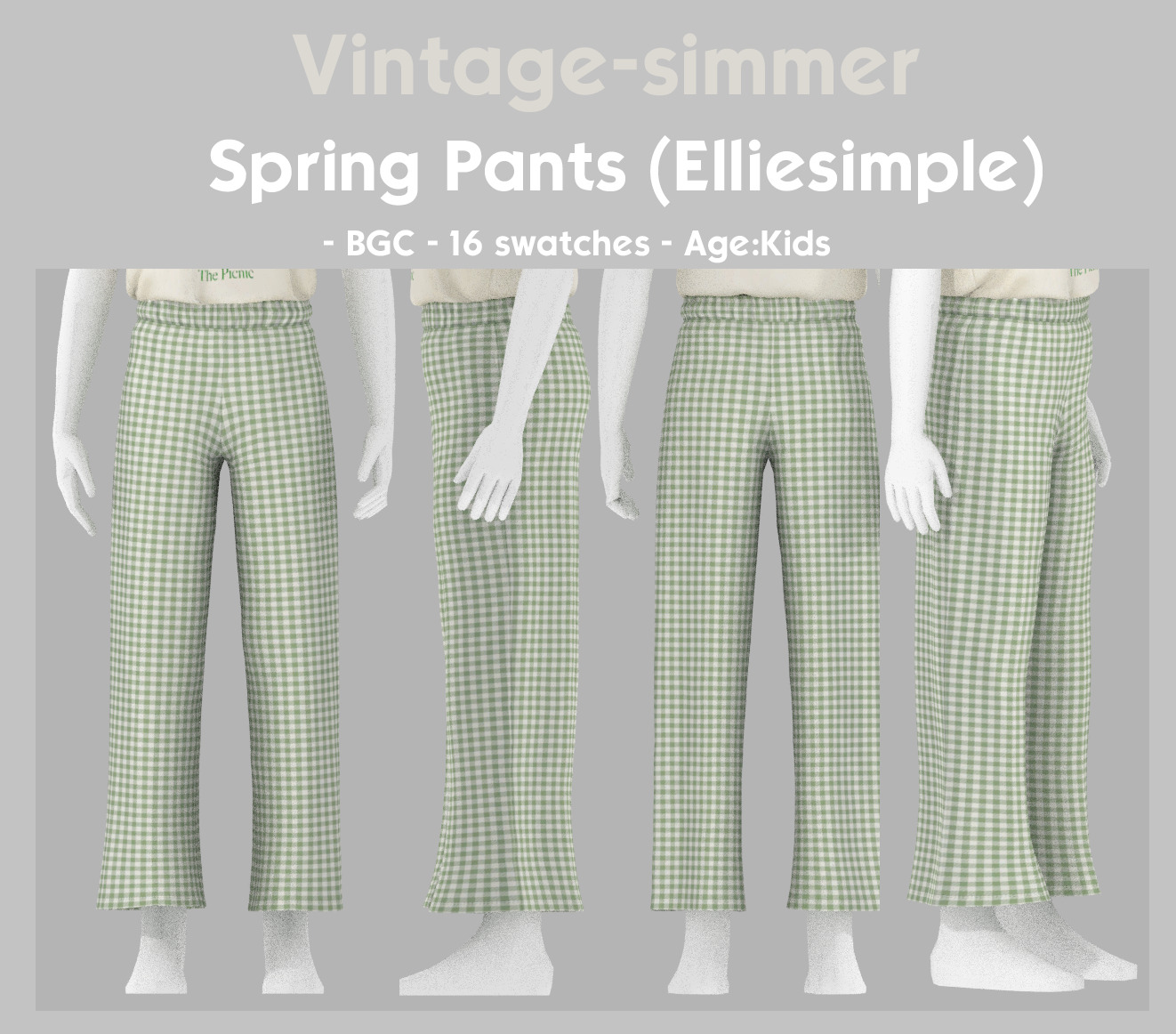 🍐Штаны -  Spring Pants for Child для Симс 4. Скачать мод