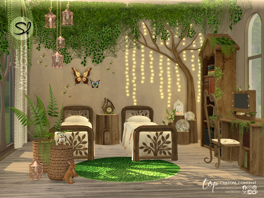 SIMcredible! - Magic Meadows Kids Bedroom для Симс 4. Скачать мод