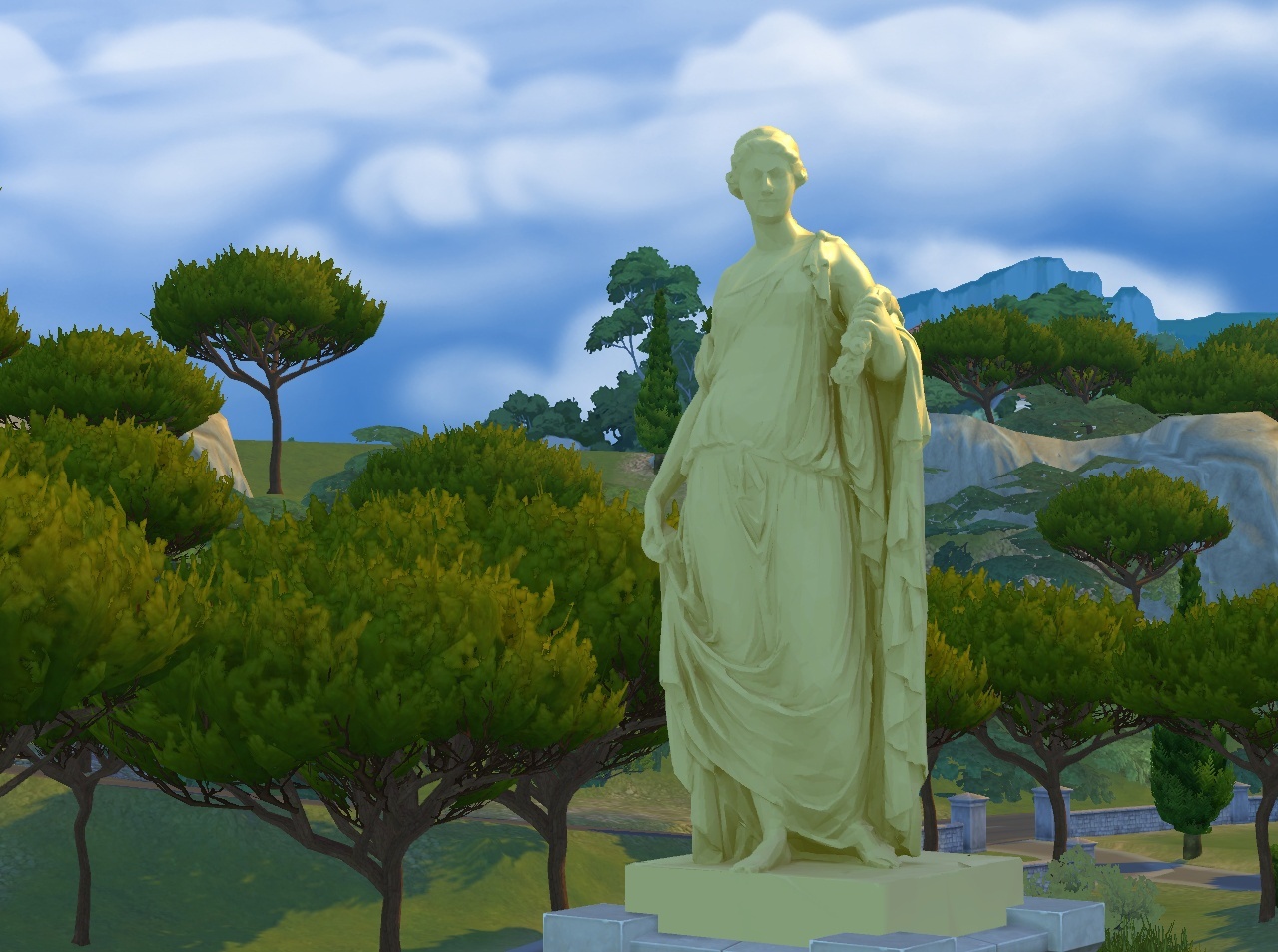 Statue set by AnniQ для Симс 4. Скачать мод
