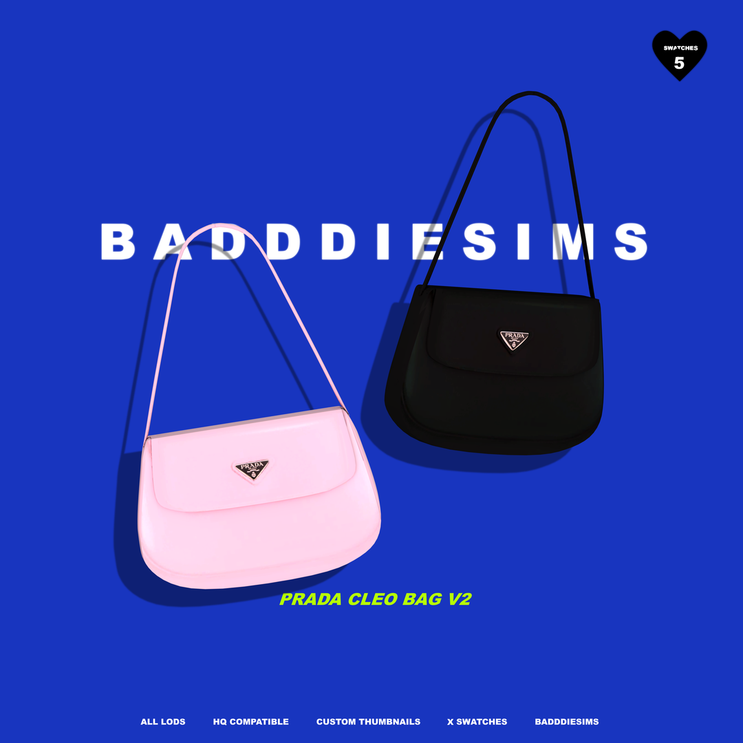 Сумка - PRADA CLEO BAGS АСС для Симс 4. Скачать мод