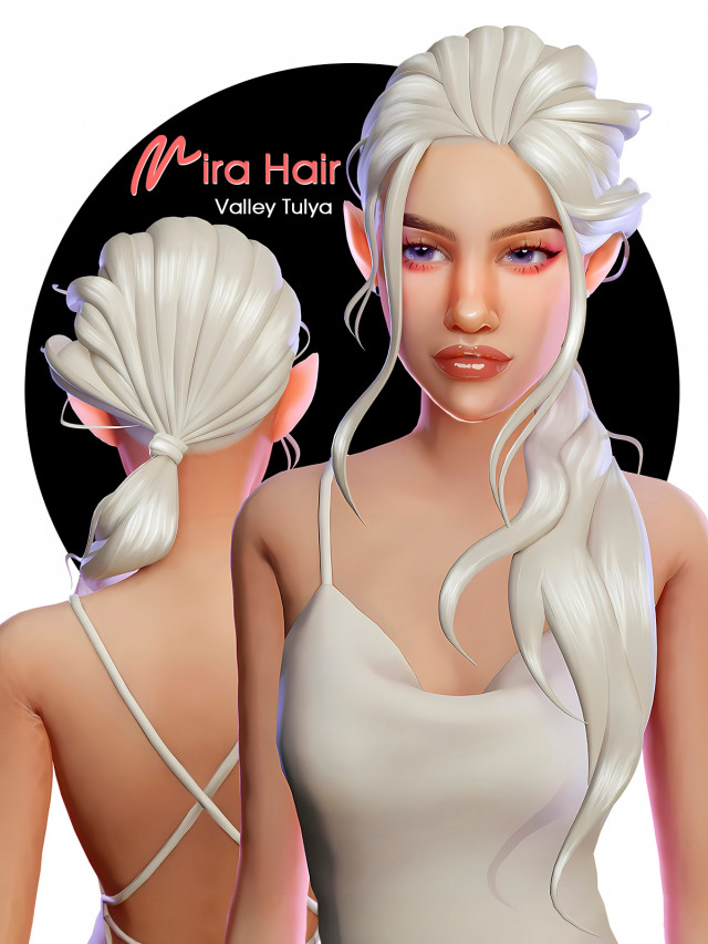 [ ValleyTulya ] Mira Hair для Симс 4. Скачать мод