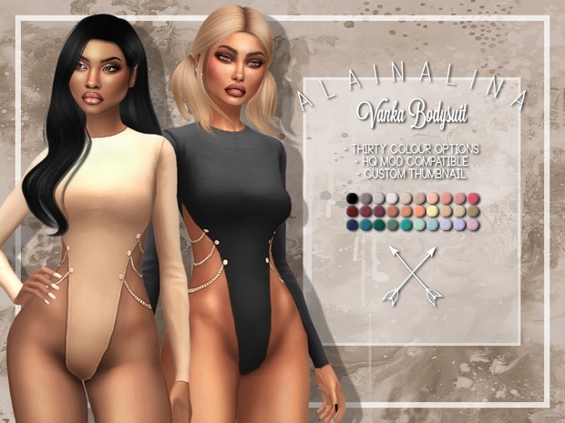 Vanka Bodysuit by Alaina Lina для Симс 4. Скачать мод