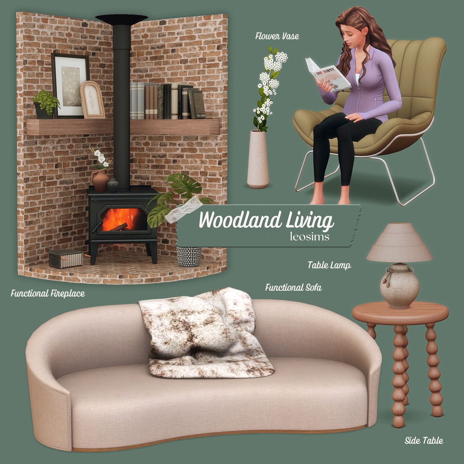 Woodland Living для Симс 4. Скачать мод