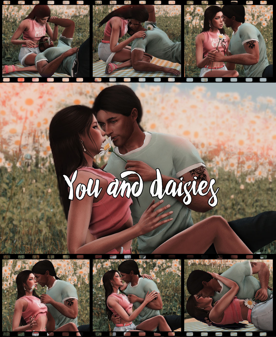 You and daisies | pose pack для Симс 4. Скачать мод