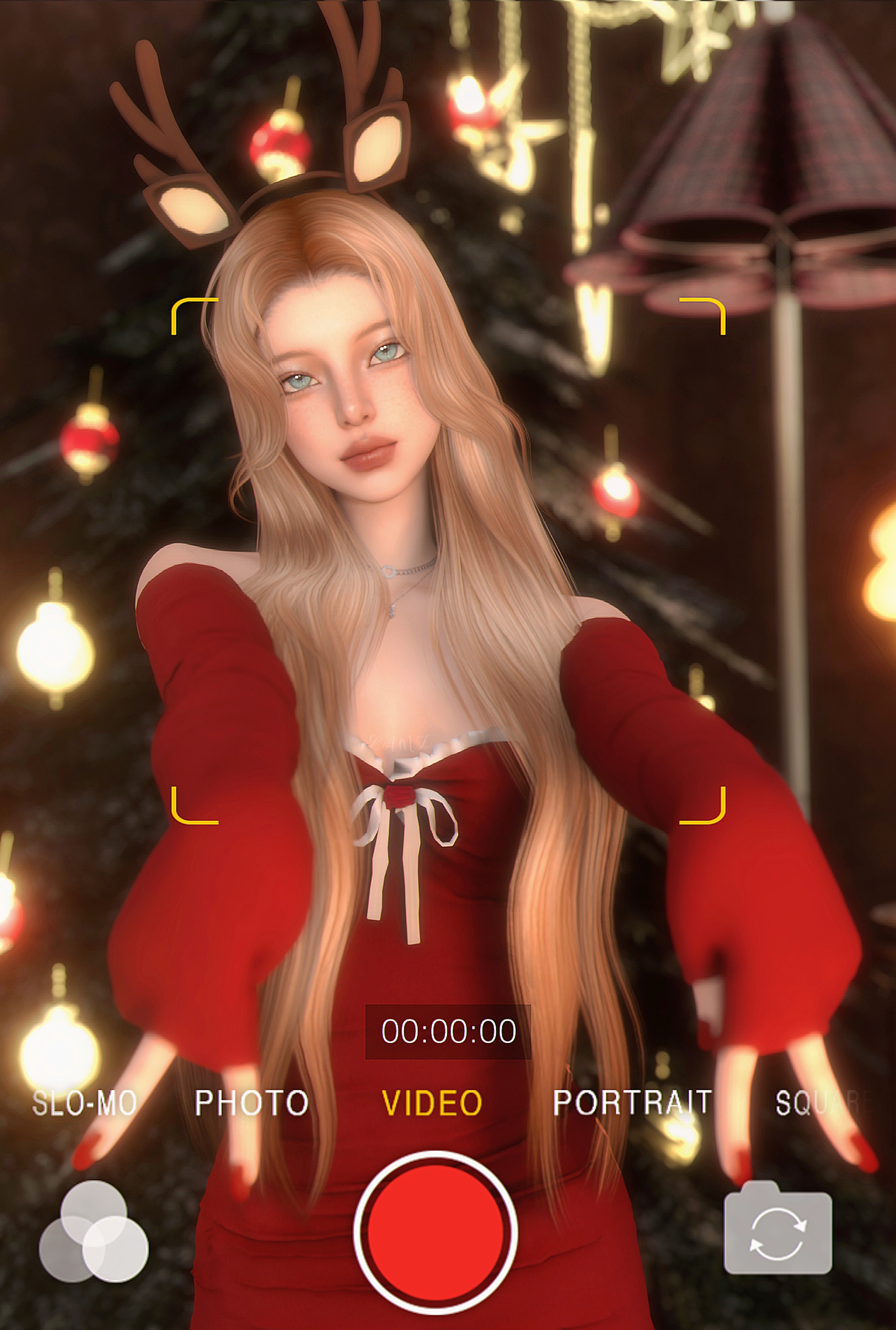 Женская прическа - Christmas Straight Hairstyles для Симс 4. Скачать мод