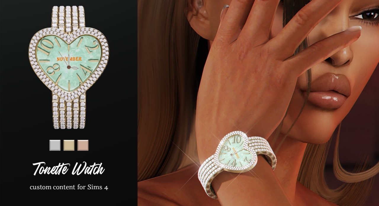 Женские часы - Tonette Watch для Симс 4. Скачать мод