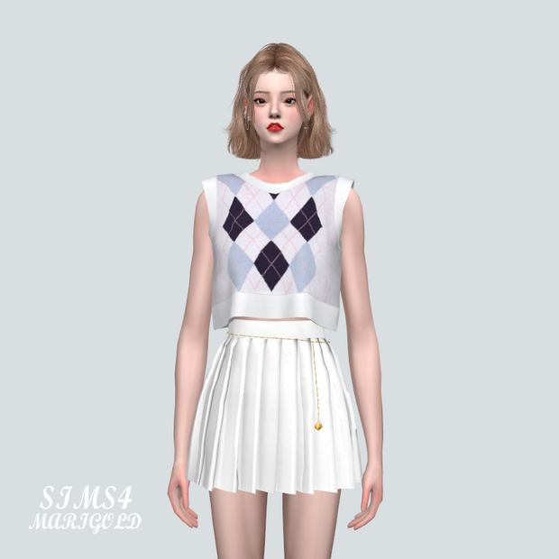 Жилет - Тop Summer Vest для Симс 4. Скачать мод