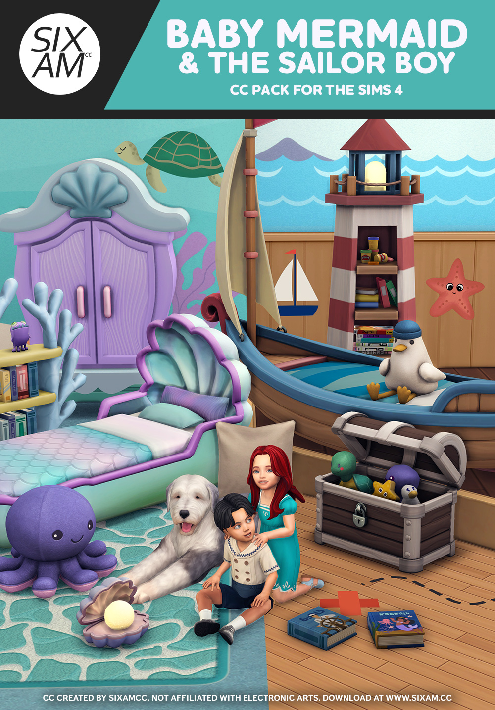 🧜‍♀️Набор «Русалочка и моряк»🧜‍♀️ для Симс 4. Скачать мод