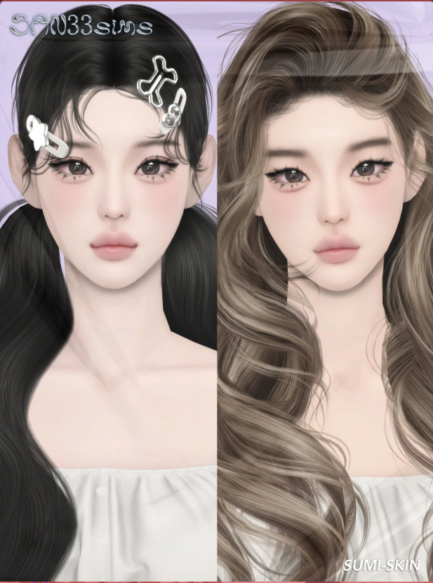 【333】Sumi Skin  ( пресеты глаз,скин+нижние веки) для Симс 4. Скачать мод