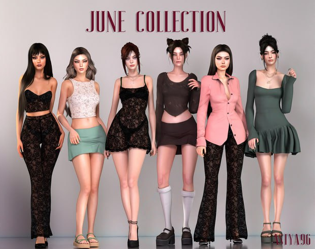 Astya96 - June Collection 2024 для Симс 4. Скачать мод