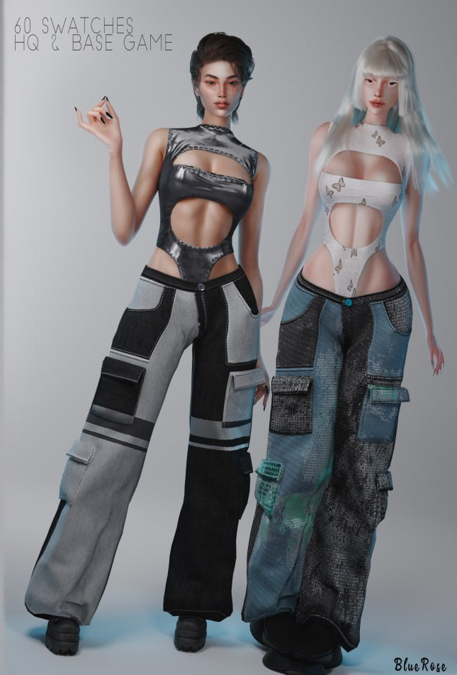 Bluerosesims - Mika Cargo Set для Симс 4. Скачать мод