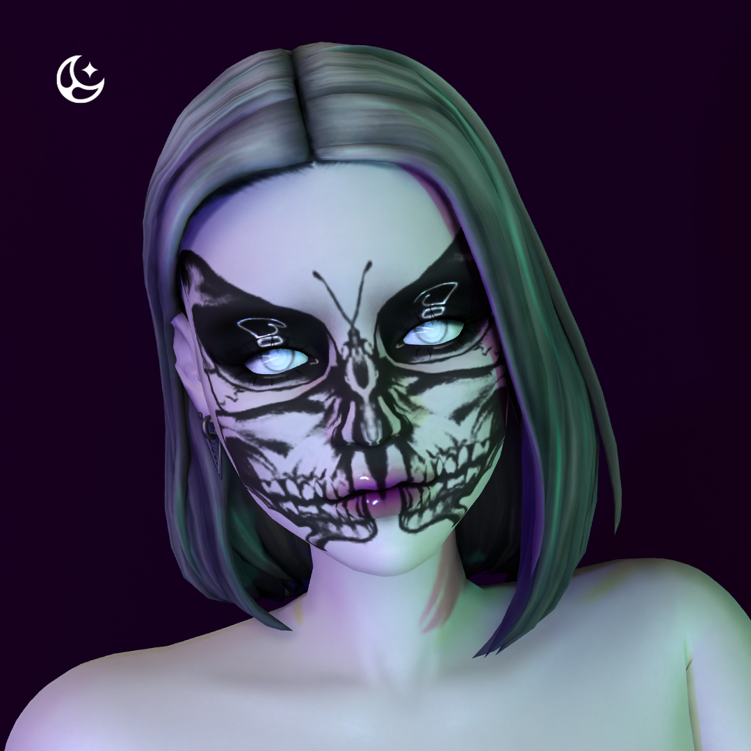 Butterfly Skull для Симс 4. Скачать мод