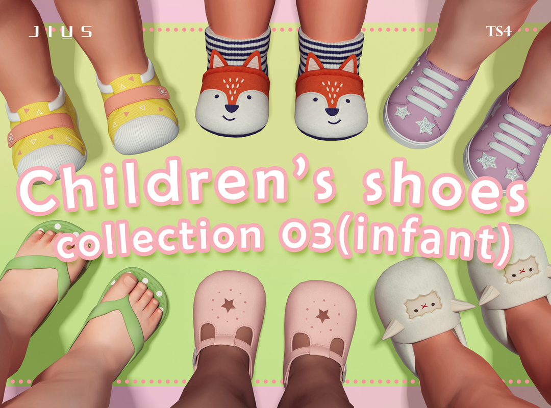 Children’s shoes collection 03  ( Infant ) для Симс 4. Скачать мод