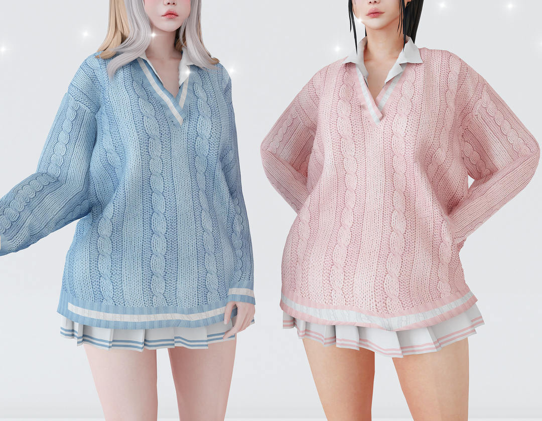 Cute knited dress with skirt для Симс 4. Скачать мод