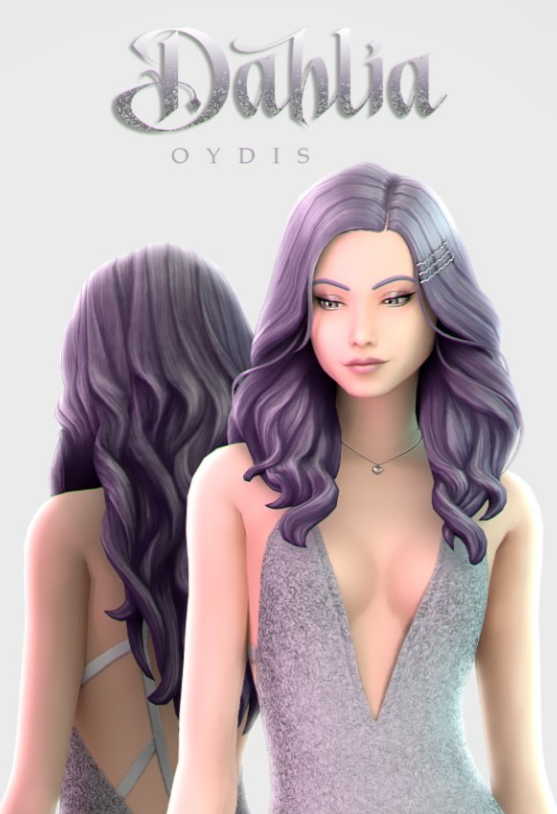 💜  Dahlia Hair oydis 💜  для Симс 4. Скачать мод