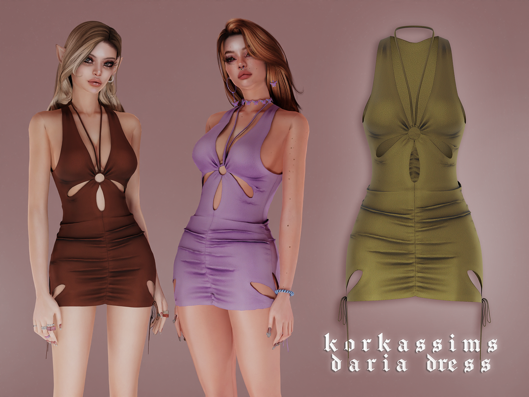 Daria Dress для Симс 4. Скачать мод