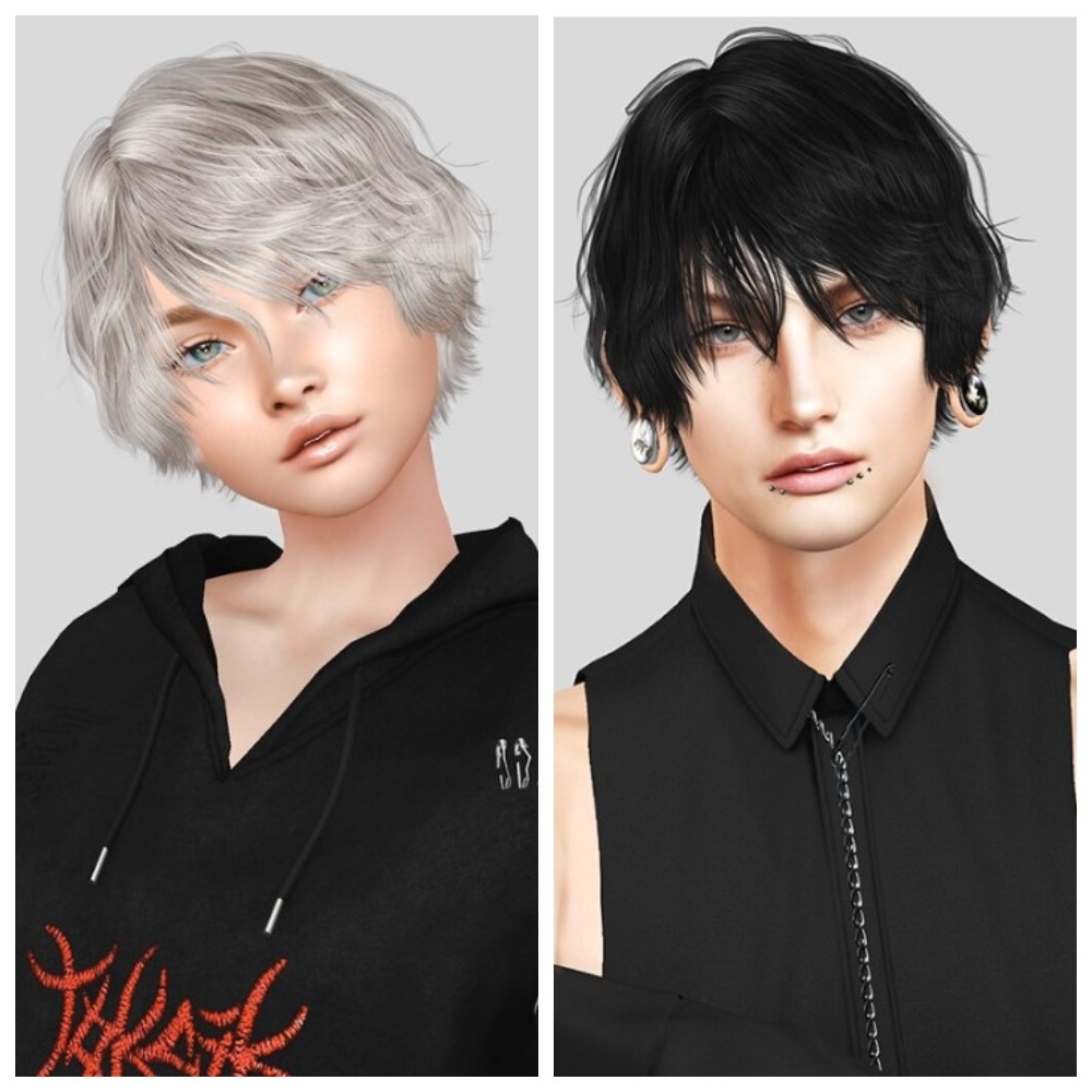 Dura - U119 Hair Style V1-V3  для Симс 4. Скачать мод