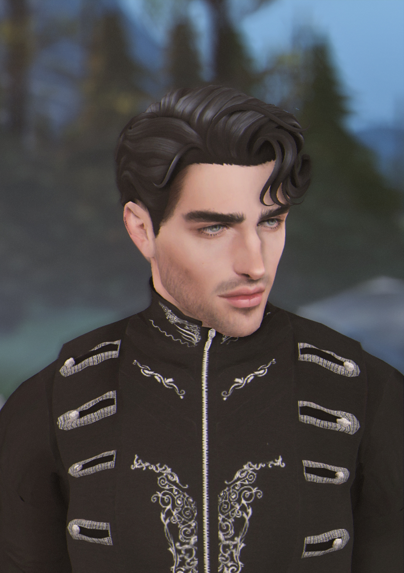 Elijah (male hair) от Wistful Castle для Симс 4. Скачать мод