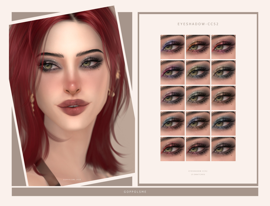 GPME-GOLD Eyeshadow CC 52 для Симс 4. Скачать мод