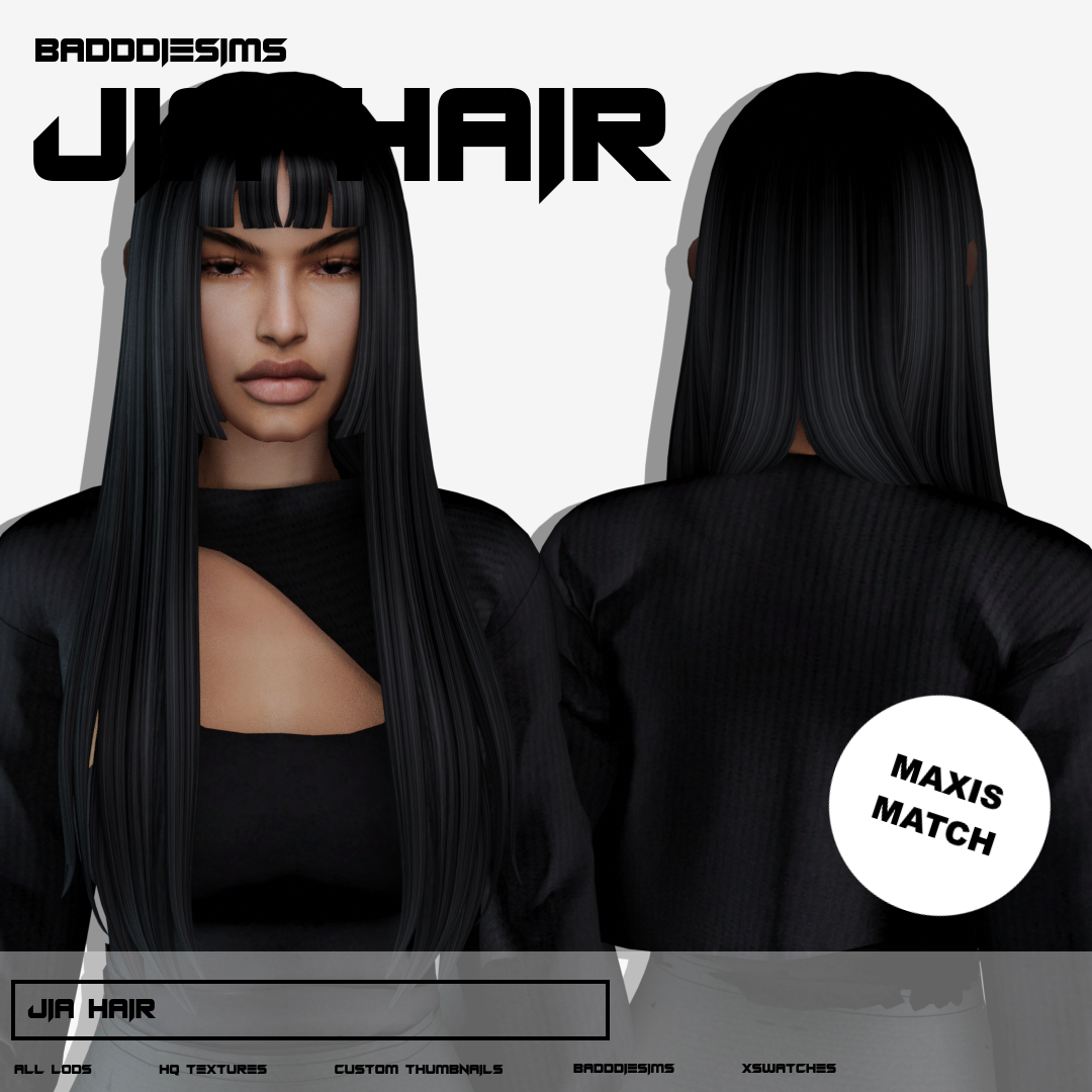 JIA HAIR для Симс 4. Скачать мод