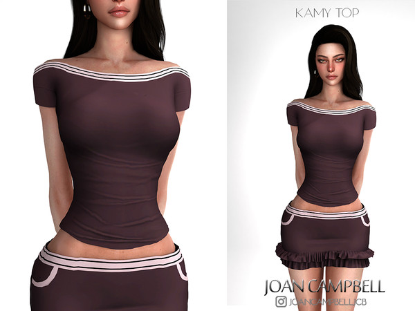 Joan Campbell Beauty - KAMY TOP для Симс 4. Скачать мод