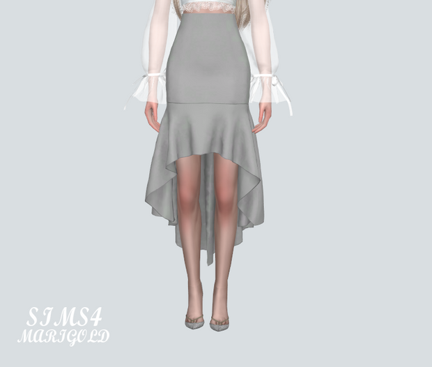 Юбка - Bottom Long Skirt для Симс 4. Скачать мод