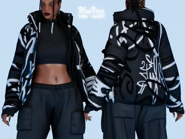 Lena Jacket для Симс 4. Скачать мод
