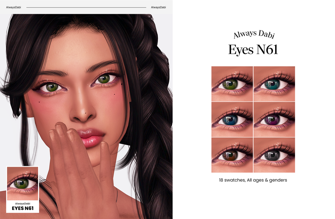 👁️Линзы - Eyes N61 для Симс 4. Скачать мод