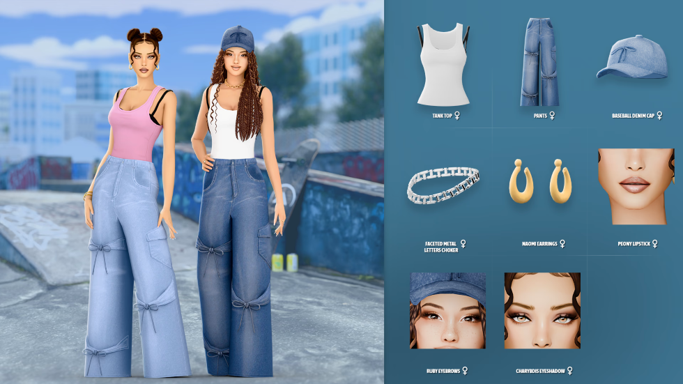 Look of the Day - Lola Set для Симс 4. Скачать мод