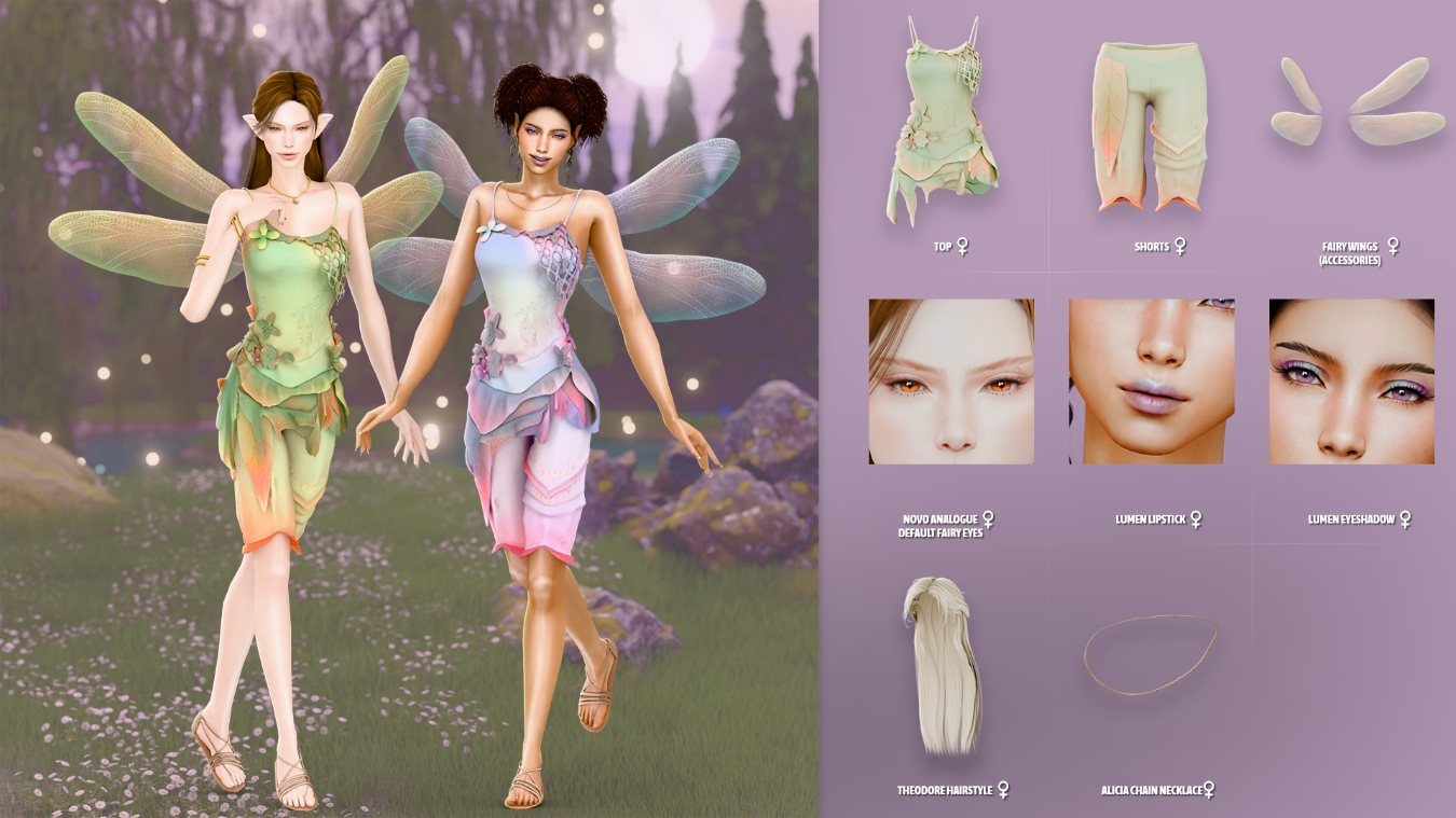 Look of the day🧚‍♀️Arwen Set для Симс 4. Скачать мод