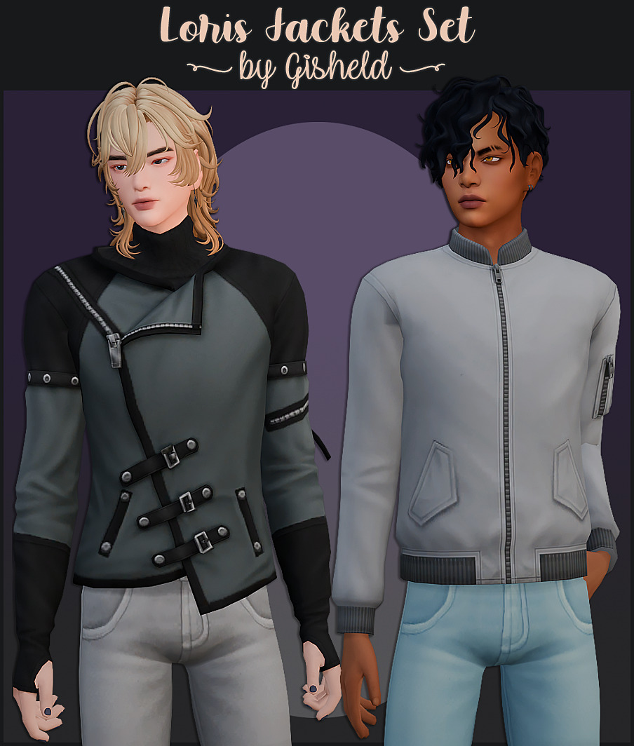 Loris Jackets Set для Симс 4. Скачать мод