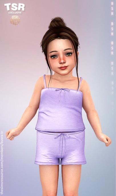 Маечка и шорты - SUNNY SET (Toddler) для Симс 4. Скачать мод