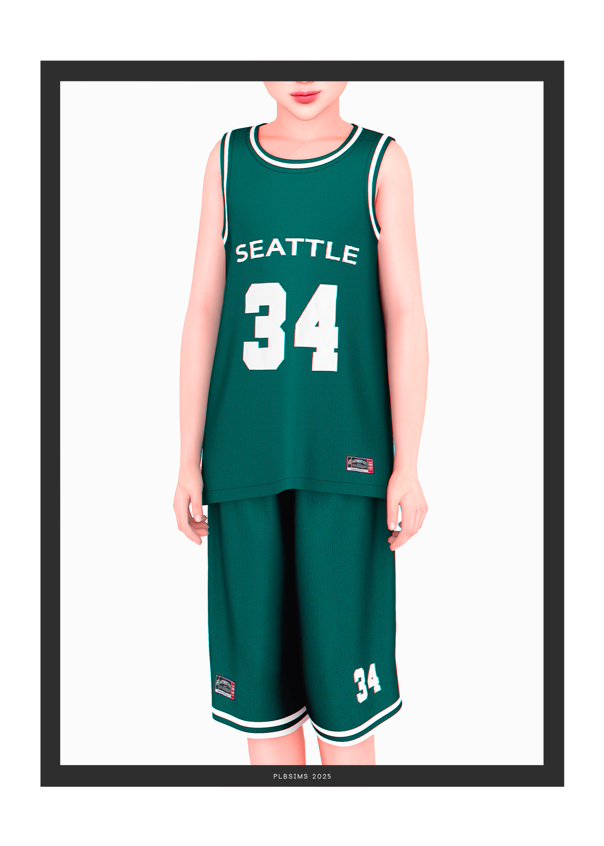 Майка и шорты - Thunder Basketball Jersey and Shorts (Child) для Симс 4. Скачать мод