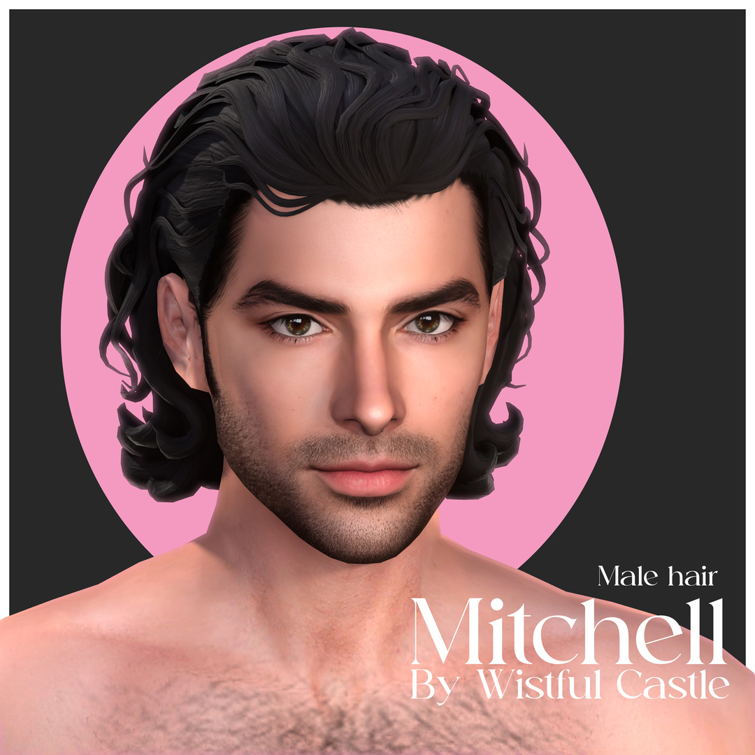 Mitchell Hair для Симс 4. Скачать мод