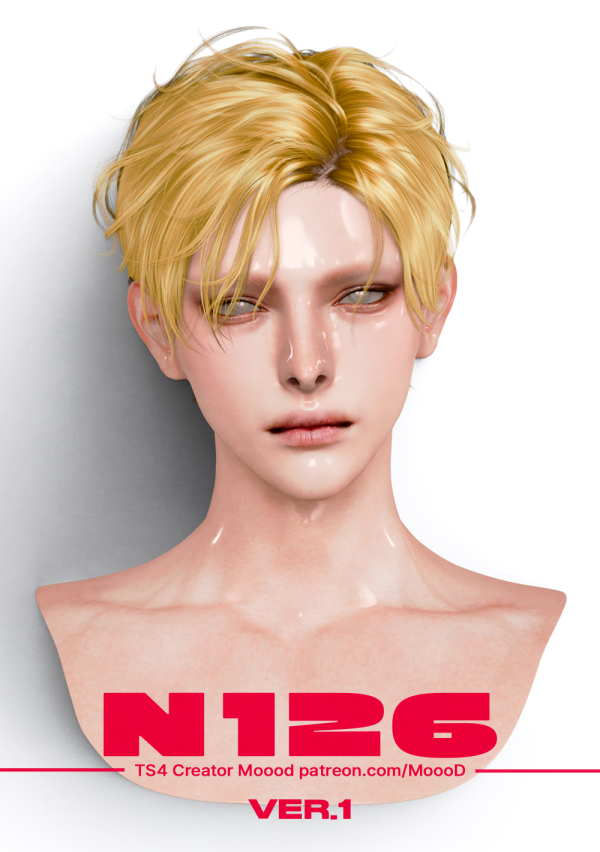 MoooD Hair N126 - VER1 для Симс 4. Скачать мод