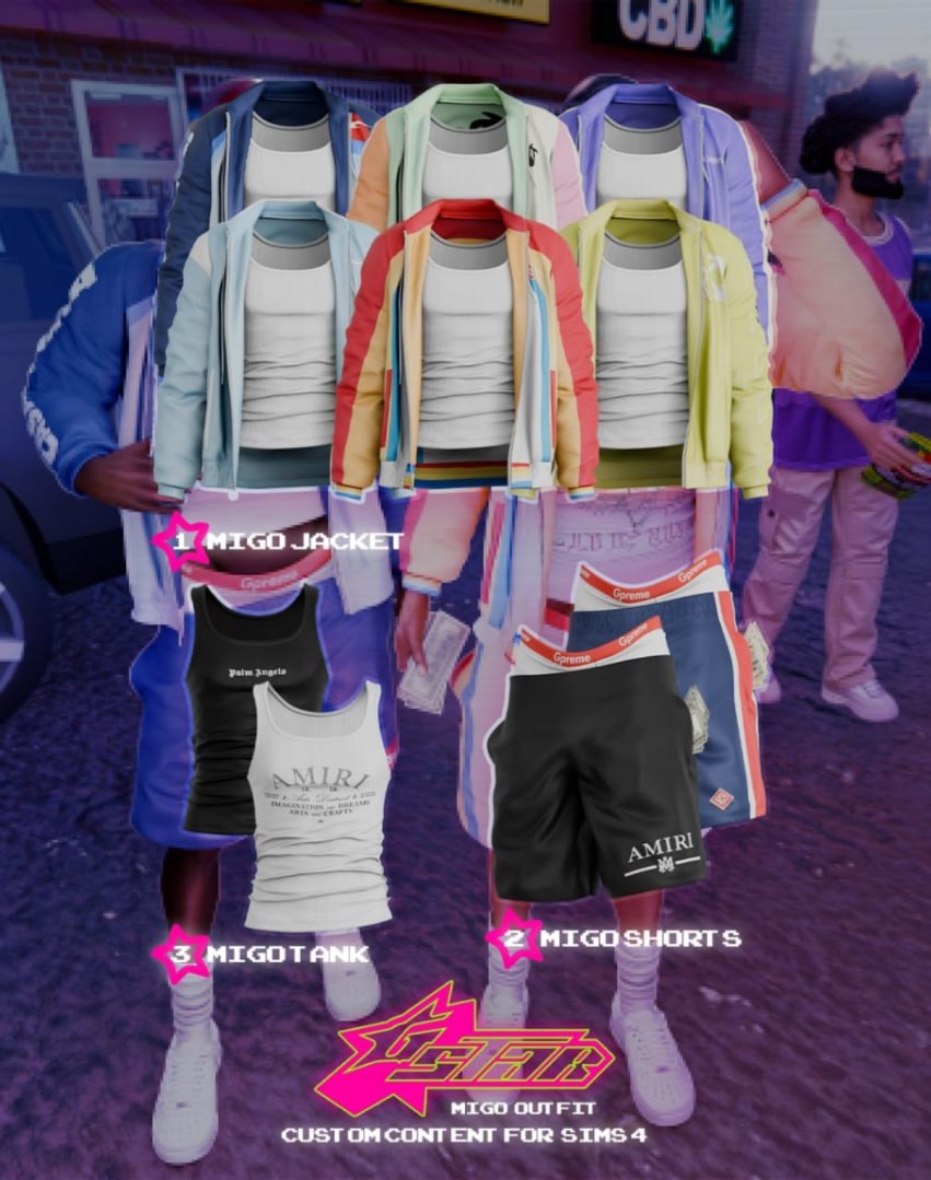 Мужская одежда - Migo Outfit для Симс 4. Скачать мод