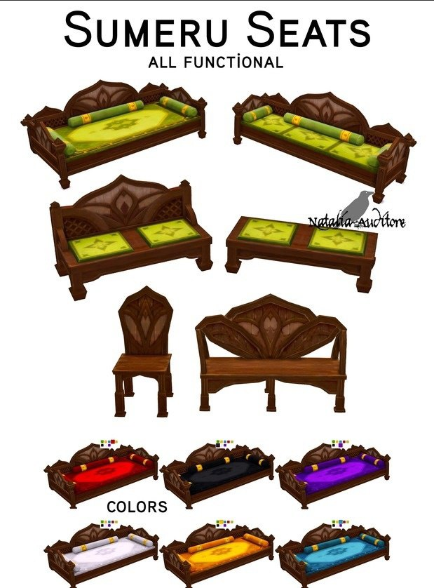 Natalia Auditore - Sumeru Seats для Симс 4. Скачать мод