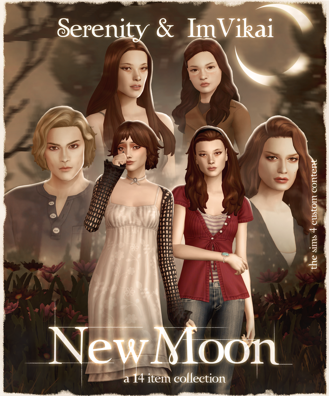 New Moon Collection by Serenity & ImVikai  для Симс 4. Скачать мод