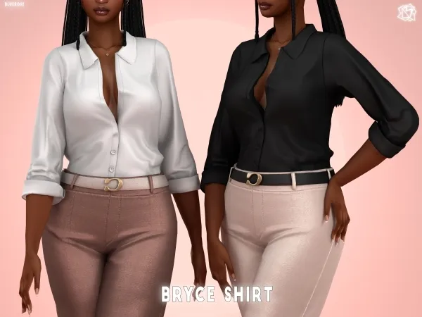 Old money Bryce Shirt  для Симс 4. Скачать мод