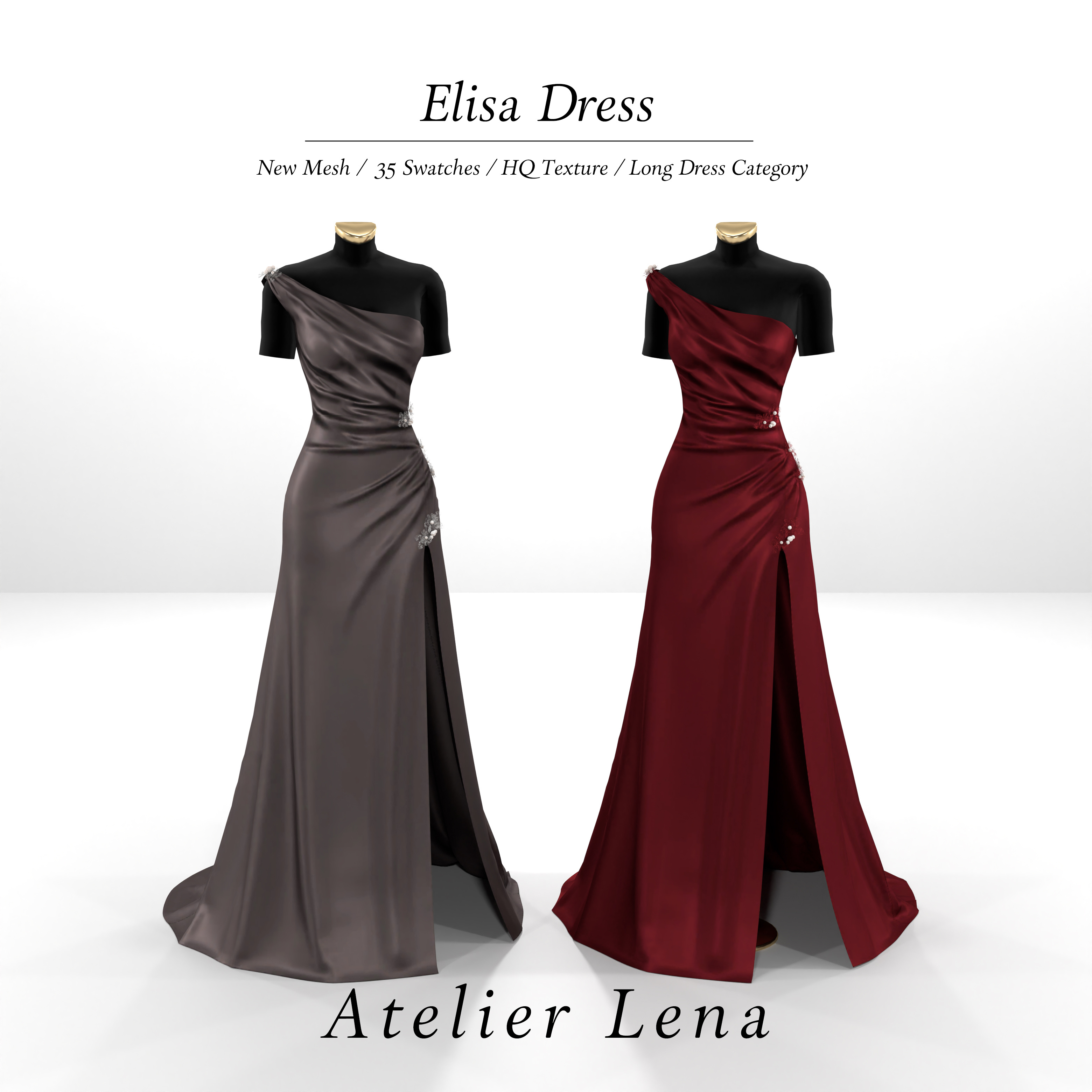 Платье - Elisa Dress для Симс 4. Скачать мод