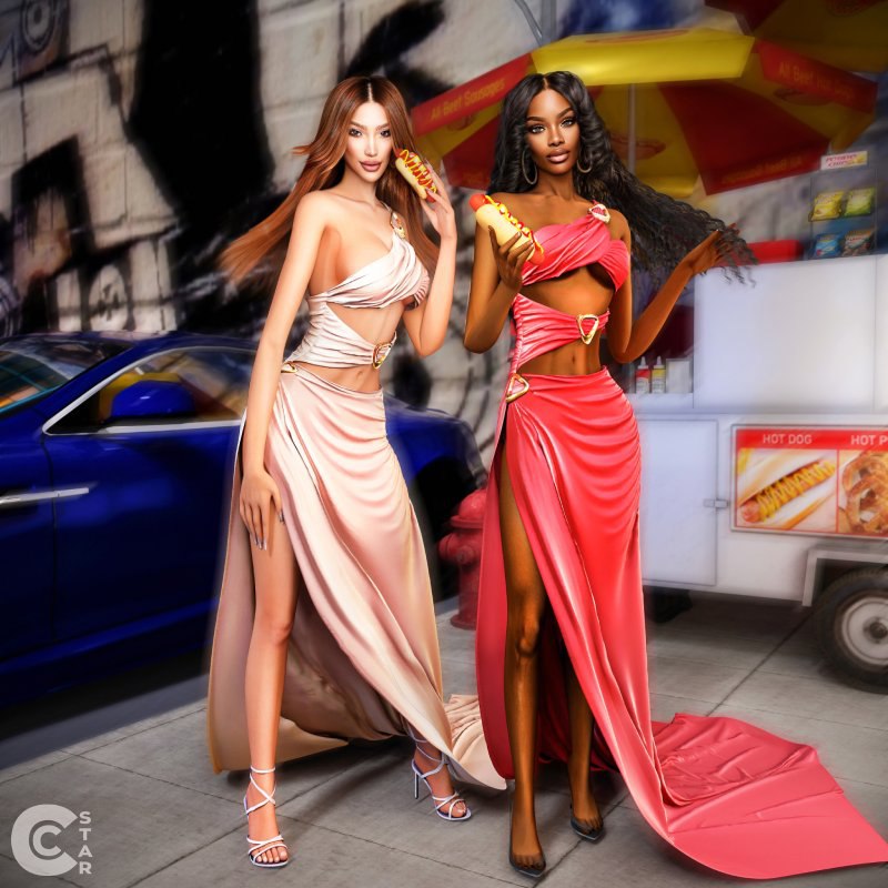 🌸 Платье High Slit Cutout Mermaid Gown 🌸 для Симс 4. Скачать мод