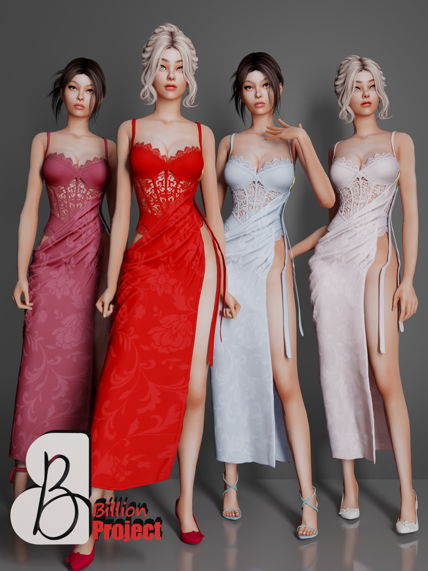 Платье - Ruka Long Dress для Симс 4. Скачать мод