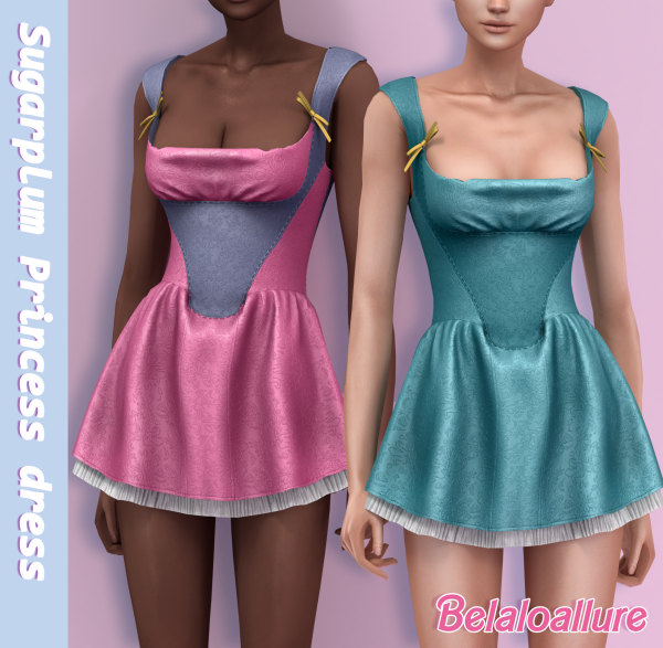 Princess Dress by Belaloallure для Симс 4. Скачать мод