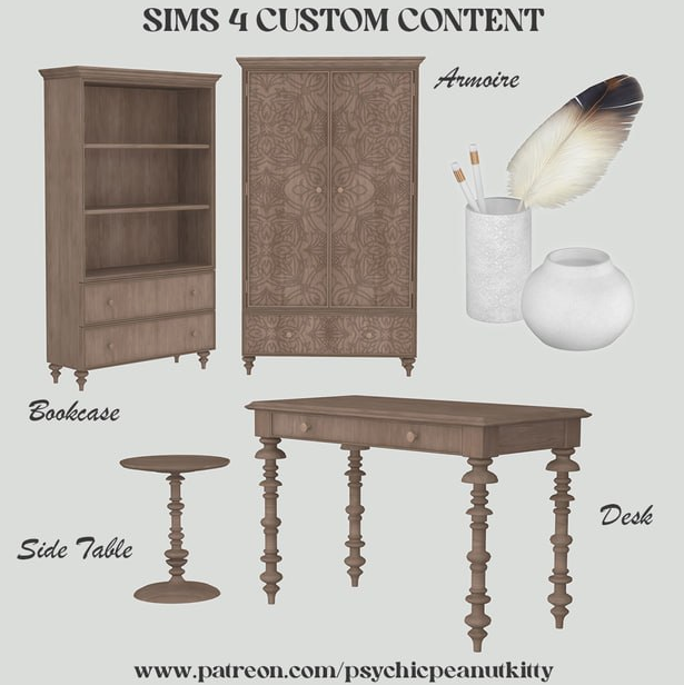 PsychicPeanutKitty - February 2025 Set 2 для Симс 4. Скачать мод