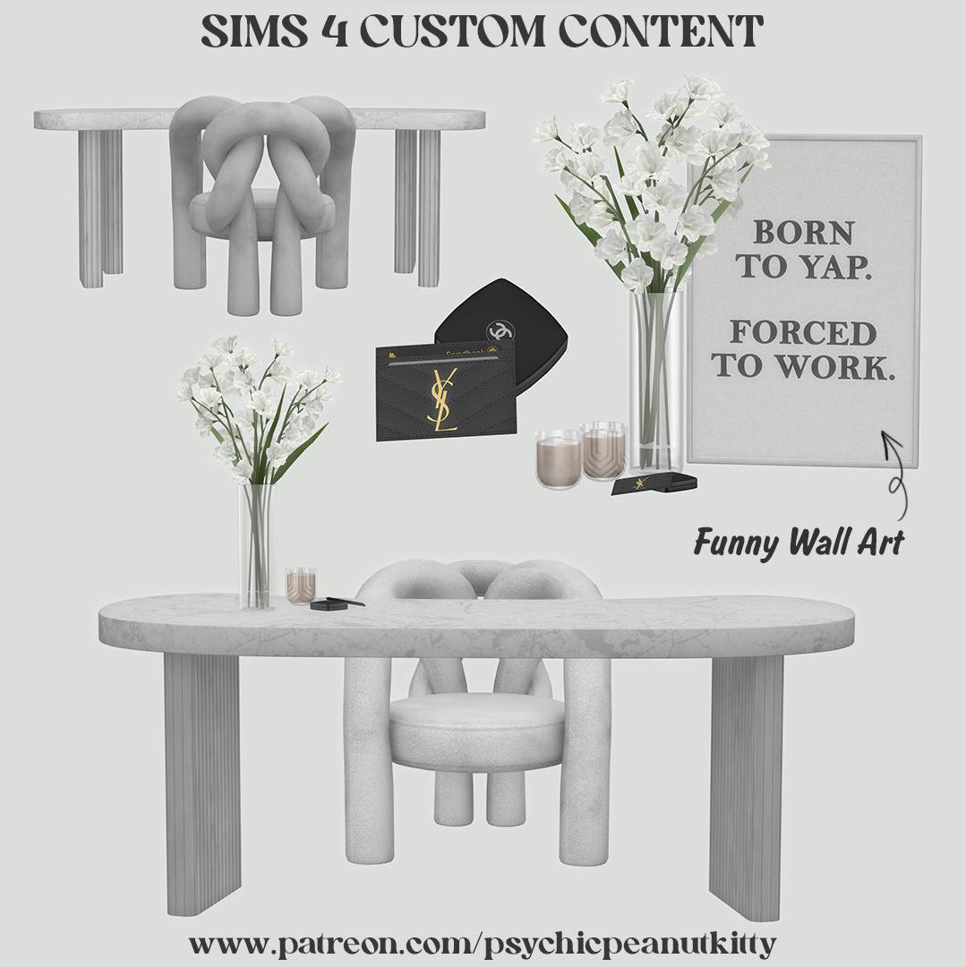 PsychicPeanutKitty - May 2025 Home Office📎 для Симс 4. Скачать мод