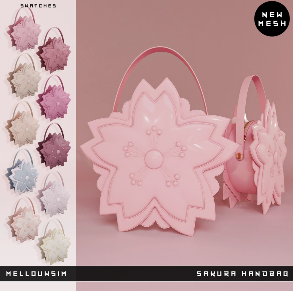 Sakura Handbag для Симс 4. Скачать мод