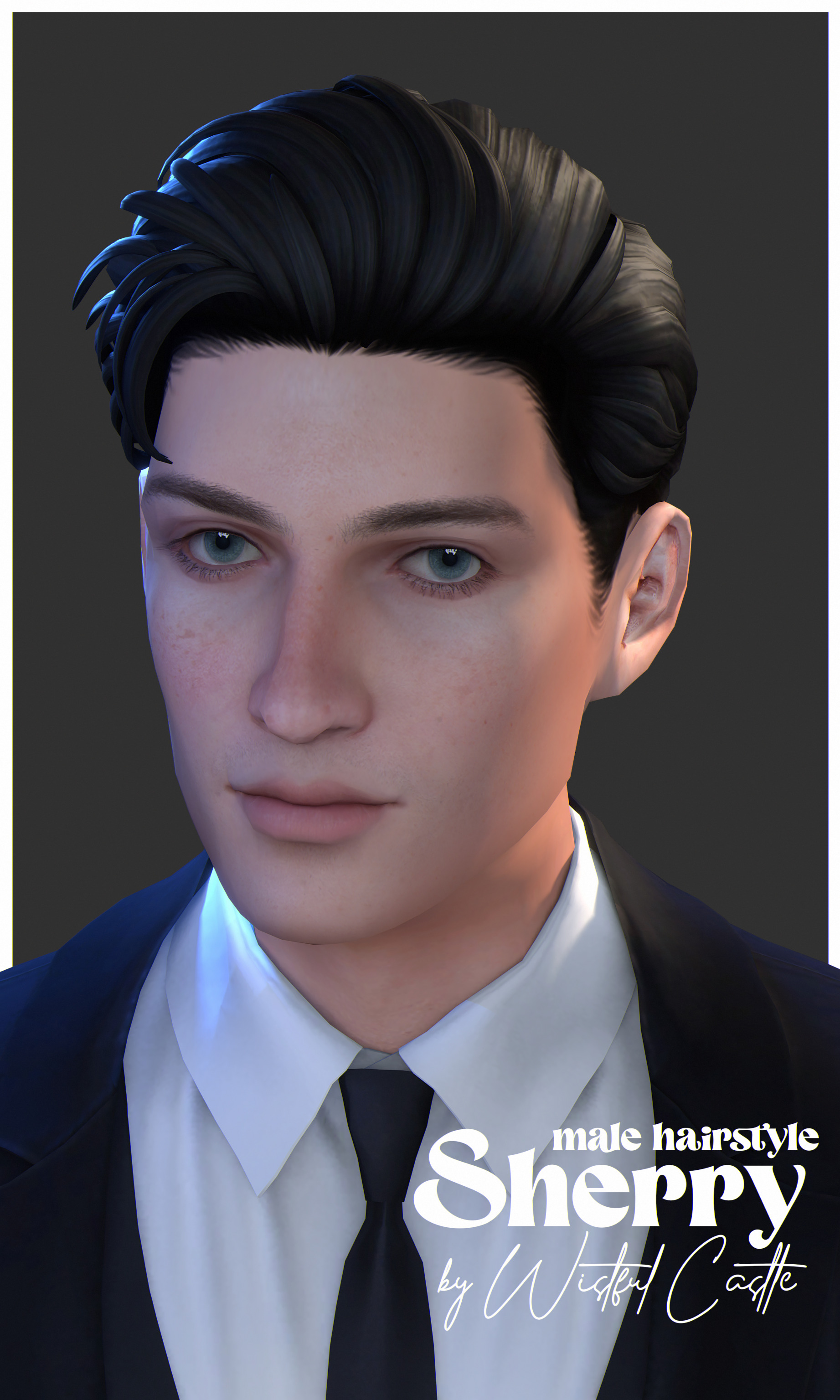 Sherry (Male Hair) для Симс 4. Скачать мод