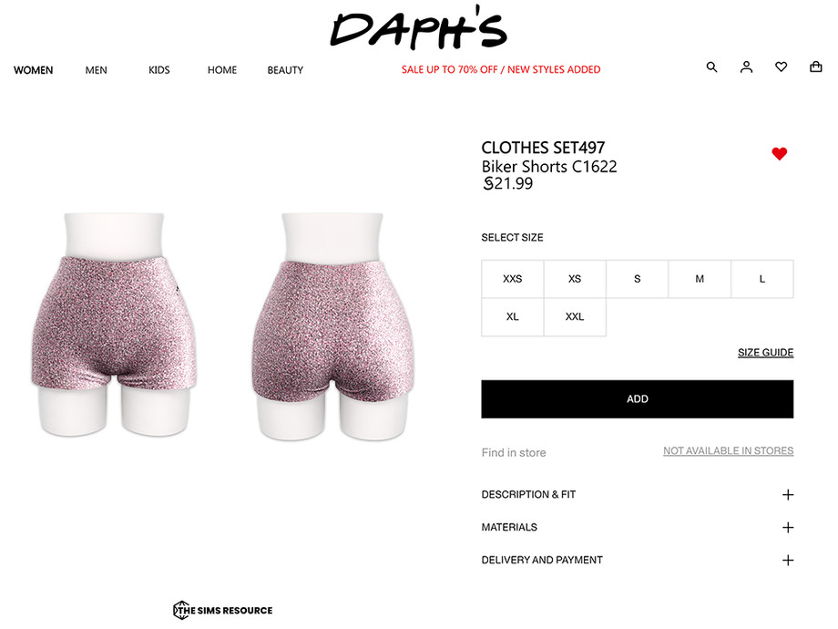 Шорты - Biker Shorts для Симс 4. Скачать мод